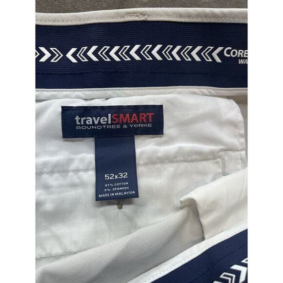 Roundtree & Yorke Men's Khaki Dress Pants Big & Tall 52X32 Flat Front. Office - Picture 5 of 8